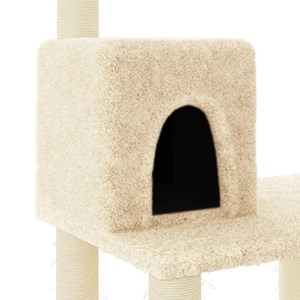 Arbre à chat meuble tour grimper jouet 66 x 41 x 118.5 cm crème