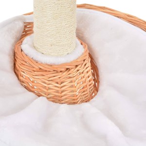 Arbre à chat griffoir grattoir niche jouet 40 x 40 x 68 cm bois marron