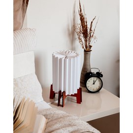 Lampe de table moderne en papier et bois pour intérieurs chaleureux - taille l