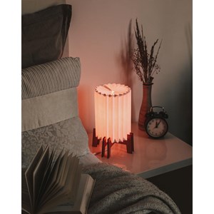 Lampe de table moderne en papier et bois pour intérieurs chaleureux - taille l