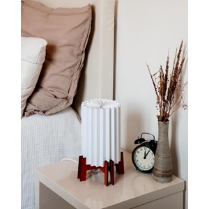 Lampe de table moderne en papier et bois pour intérieurs chaleureux - taille l