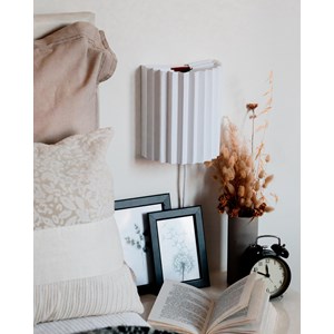 Applique murale vertical plissé avec cable et prise