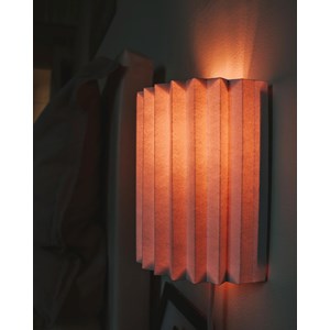 Applique murale vertical plissé avec cable et prise