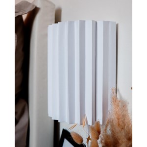 Applique murale vertical plissé avec cable et prise