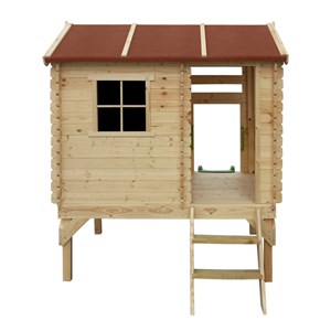 Maisonnette en bois avec toboggan - 82x146xh205cm-1.1m2