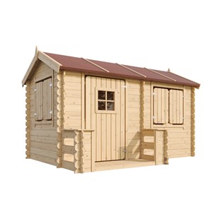 Maison en bois pour enfants - 146x241xh151cm 2.63m2 - beige