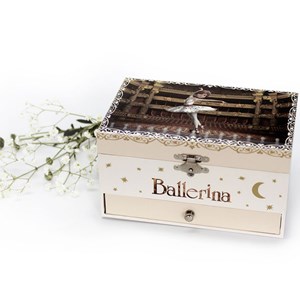 Boîte à bijoux musicale phosphorescente ballerina