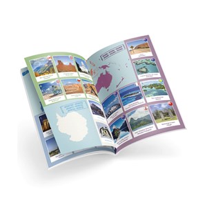 Globe 20 cm avec livret couleurs