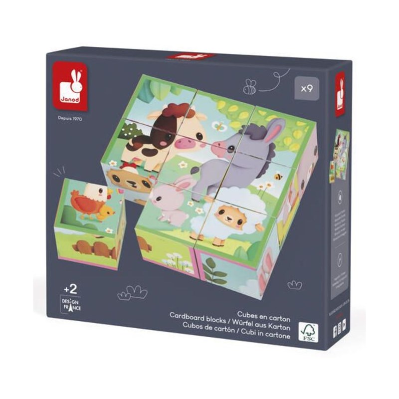 Cubes animaux de la ferme