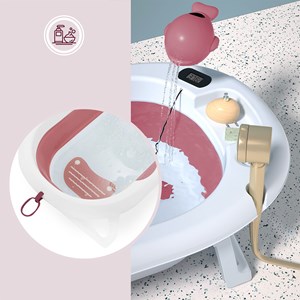 Baignoire bébé pliante thermomètre lcd
