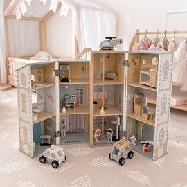 Caserne de pompiers poste de police bois