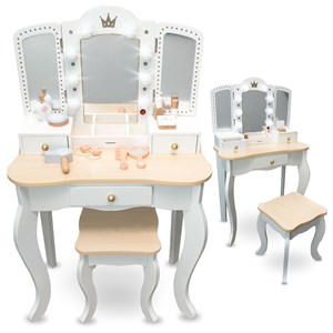 Coiffeuse enfant tabouret & miroir led