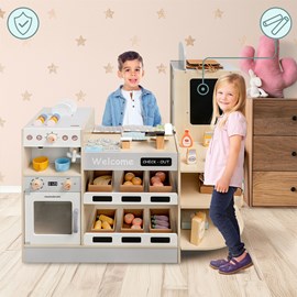 Marchande enfant fast food machine café