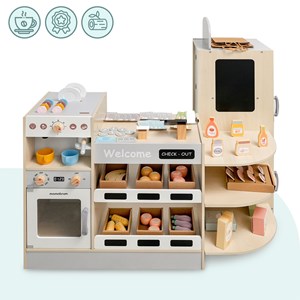 Marchande enfant fast food machine café