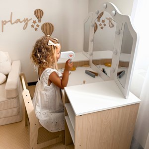 Coiffeuse enfant bureau, led accessoires