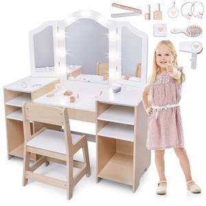 Coiffeuse enfant bureau, led accessoires