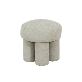 Petit tabouret tissu écru