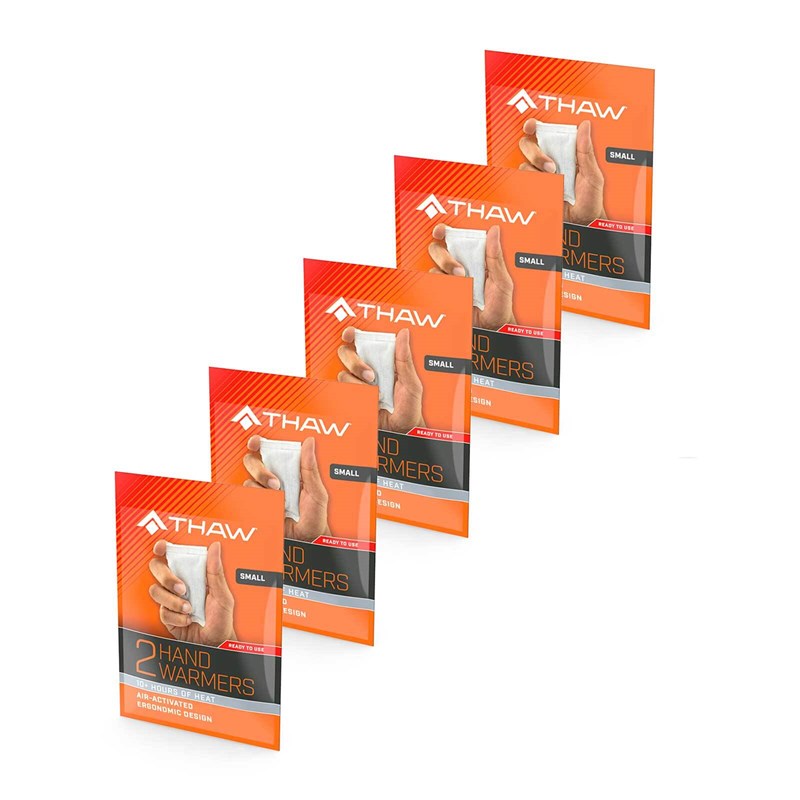 Pack de 5 chaufferettes jetables thaw - activation à l’air - petit format