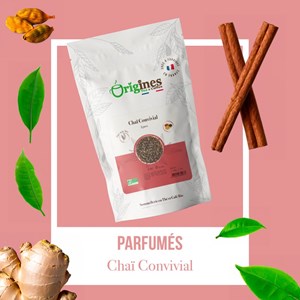 Thé noir bio chaï convivial - ceylan - sachet 100g