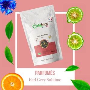Earl grey sublime - thés noirs bio ceylan et chine bergamote - sachet 100g