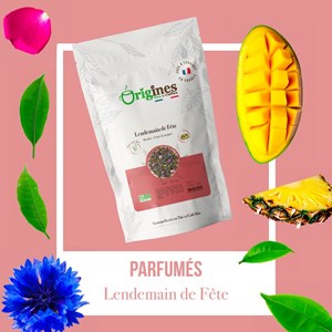 Lendemain de fête - thé vert bio menthe fruits exotiques  - sachet 100g