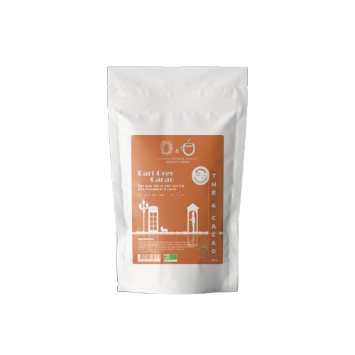 O&o collection chocolat bio - earl grey cacao - sachet vrac 80g