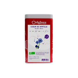 Thé noir bio - au coeur de myrtille - boîte métal 100g