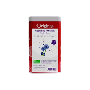 Thé noir bio - au coeur de myrtille - boîte métal 100g