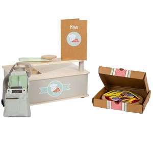 Ensemble de pizzeria en bois