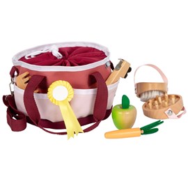 Kit de soins pour chevaux avec sac rouge