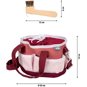 Kit de soins pour chevaux avec sac rouge