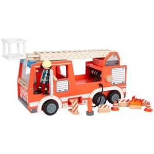 Camion de pompiers rouge