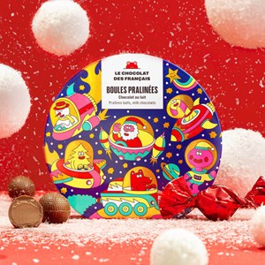 9 boules pralinées de noël