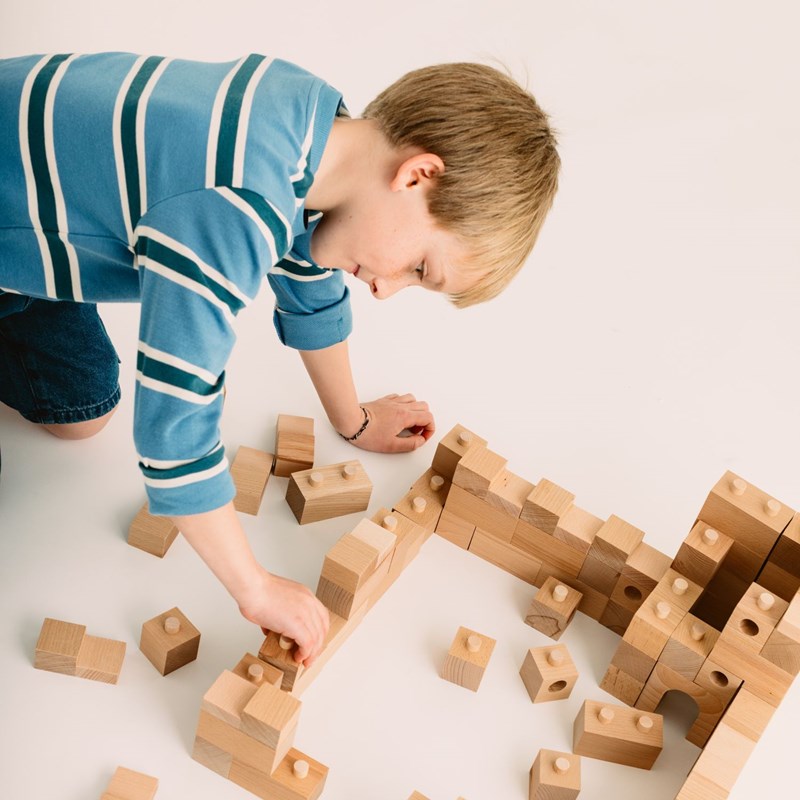 Brick A Block jeu de construction + fiches explicatives - 59 pièces - 2 à 10 ans