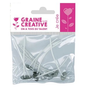 Lot de 10 meches enduites pour bougies