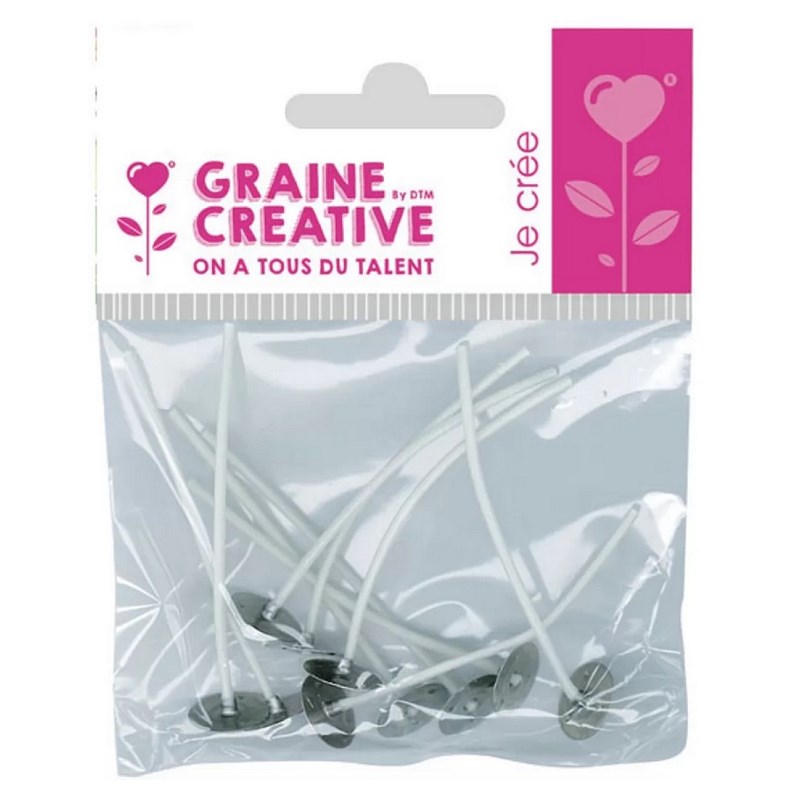 Lot de 10 meches enduites pour bougies