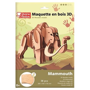 Maquette en bois 3d mamouth