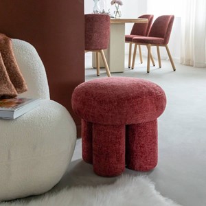 Petit tabouret tissu fuchsia