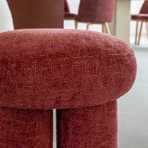 Petit tabouret tissu fuchsia