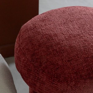 Petit tabouret tissu fuchsia