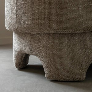 Fauteuil arrondi taupe