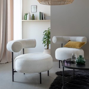 Fauteuil tissu bouclette