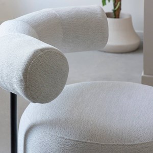 Fauteuil tissu bouclette