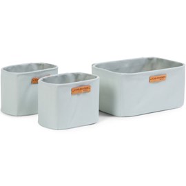 Lot de 3 paniers à suspendre table à langer evolux gris clair