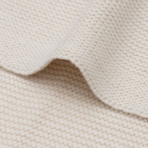 Couverture en tricot basic knit oatmeal (75 x 100 cm)