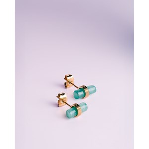 Boucles d'oreilles ilios aventurine Vert