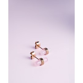 Boucles d'oreilles ilios quartz rose