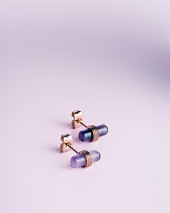 Boucles d'oreilles ilios amethyste Violet