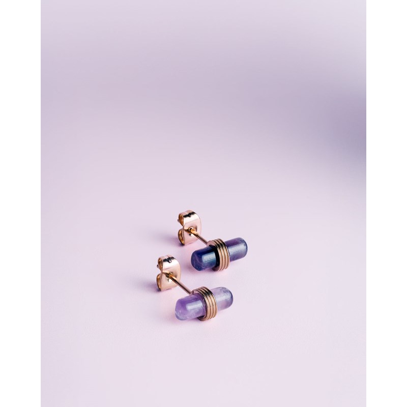 Boucles d'oreilles ilios amethyste