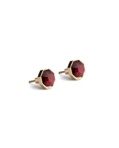 Boucles d'oreilles thalassa grenat Rouge